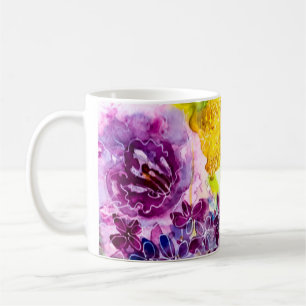 Sweet Fragility Modern Floral Watercolor  Coffee Mug