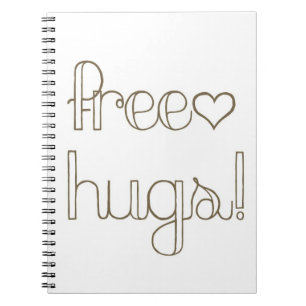 Sweet Free Hugs Heart Notebook
