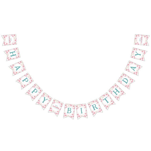 Sweet Frosted Animal Cookies Birthday Bunting Flags (All)