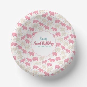 Sweet Frosted Animal Cookies Birthday Paper Plate
