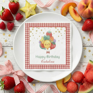 Sweet Fruit Birthday Tropical Kids Party Napkin