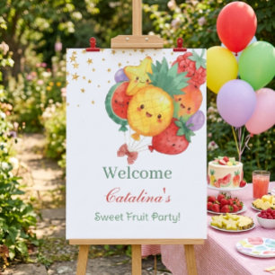 Sweet Fruit Birthday   Tropical Kids Party Poster