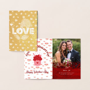  Sweet & Fun Photo Personalized Valentine’s Day  Foil Card