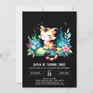 Sweet Fun Tiger Birthday Invitation