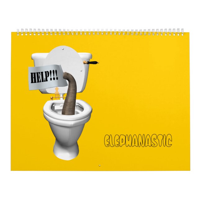 Sweet Funny Elephant Crossbreeds 2024 Calendar (Cover)