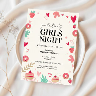 Sweet Galentines Day Invitation Doughnut Treats