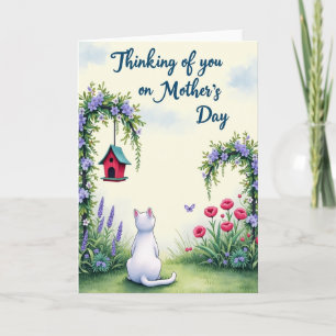 Sweet Garden Cat Mothers Day Card