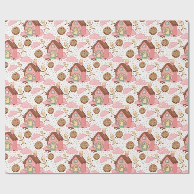 Sweet garden pattern  wrapping paper (Flat)