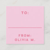 Sweet Gelato Pink Classroom Valentine's Day Card (Back)