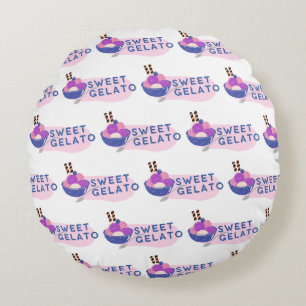 sweet gelato round pillow