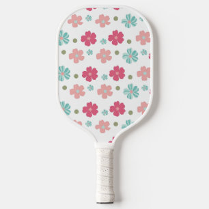 Sweet Geometric Spring Flowers Pickleball Paddle