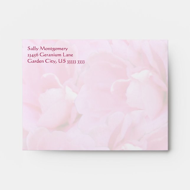 Sweet Geraniums A2 Stationary and Note Envelope (Front)