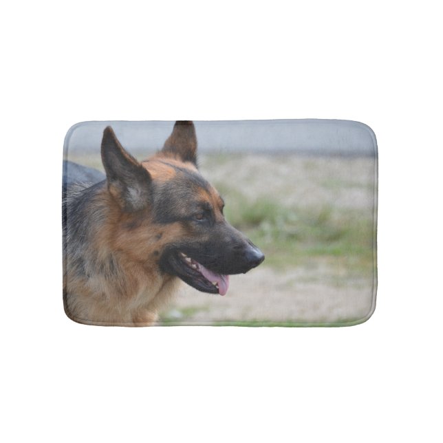 Sweet German Shepherd Dog Bath Mat (Front)