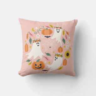 Sweet Ghosties Throw Pillow