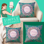 Sweet Gifts and Favours Floral Design  Throw Pillow<br><div class="desc">Sweet floral design with personalized template for text.</div>