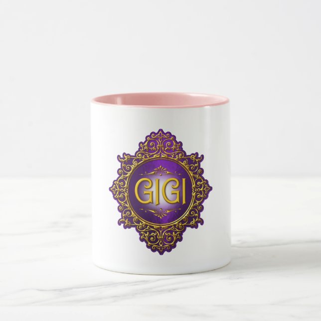 Sweet GIGI Royal Purple & Gold Mug (Center)