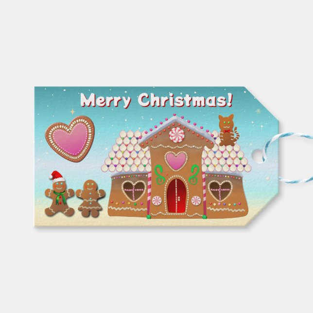 Sweet Gingerbread Home Gift Tags (Front (Horizontal))
