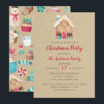 Sweet Gingerbread House Christmas Party Invitation<br><div class="desc">Matching Christmas Collection in the Little Bayleigh Store!</div>