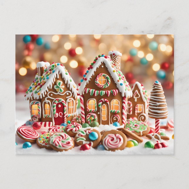 sweet gingerbread houses postcard (Front)