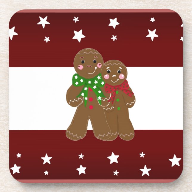 Sweet Gingerbread Men Coaster (Front)