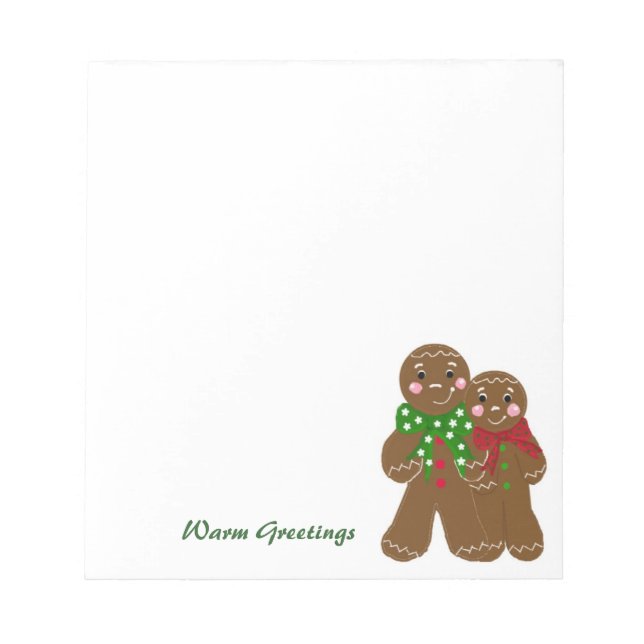 Sweet Gingerbread Men Notepad (Front)