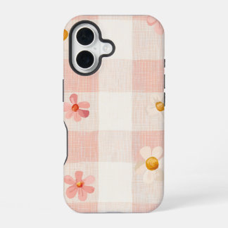 Sweet Gingham Blossoms – Cottagecore Phone Case