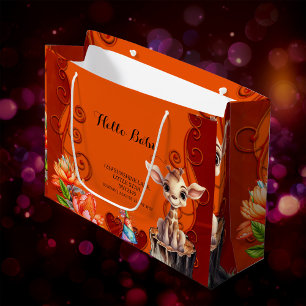 Sweet giraffe  large gift bag