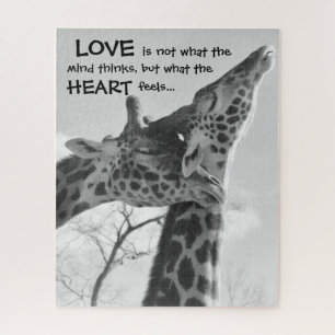 Sweet Giraffe Puzzle LOVE est ce que votre coeur r