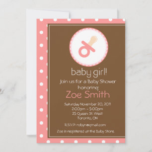Sweet Girl Baby Shower Invitation