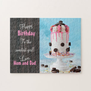 Sweet Girl Birthday Cake Puzzle
