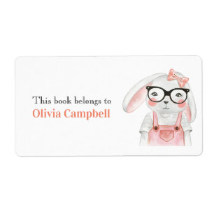 Sweet Girl Bunny Livre Personnalisé Appartient À
