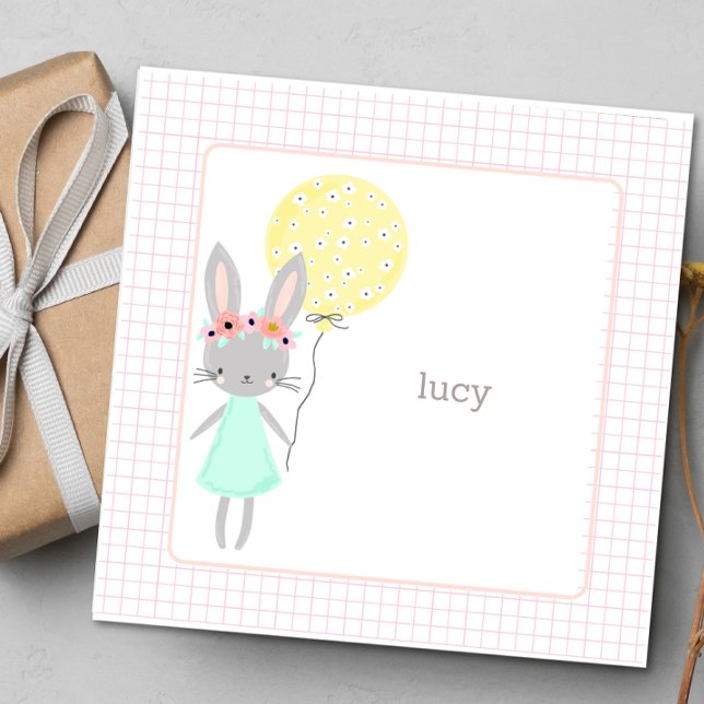 Sweet Girl’s Bunny Gift Enclosure Card  (Creator Uploaded)