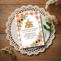 Sweet Goat Hay Bale Gingham Baby Shower