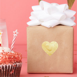 Sweet Gold Hearts Pattern on Faux Gold Heart Sticker