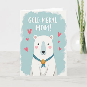 Sweet Gold Medal Mom Card