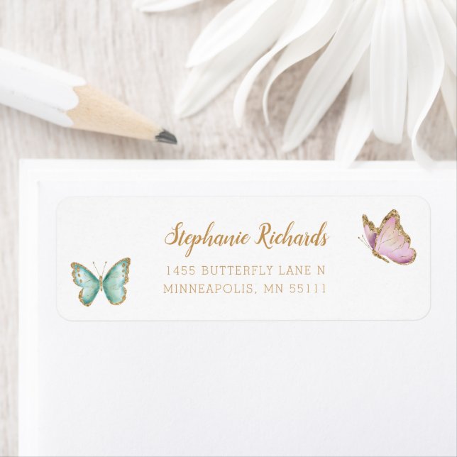 Sweet Gold Parties scintillant Butterfly Adresse d (En situation)