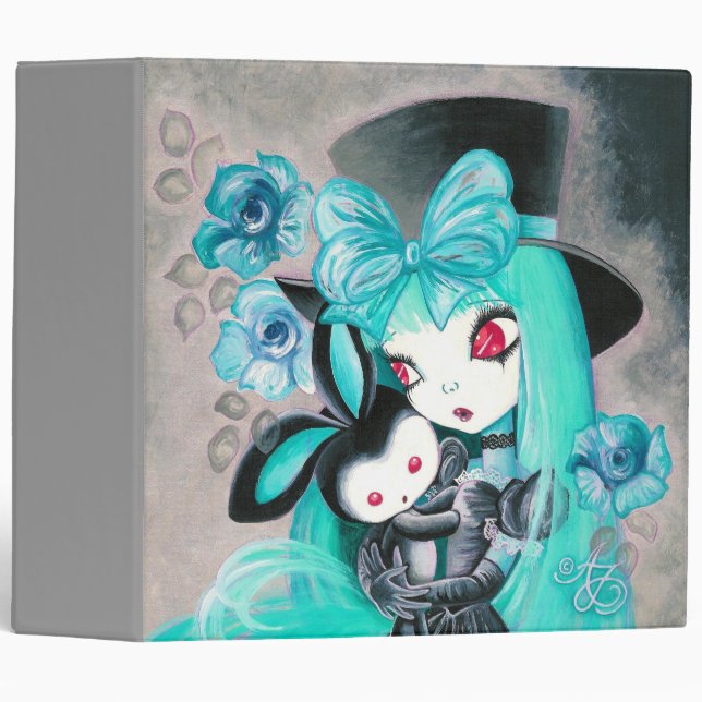 Sweet Gothic Girl With Bunny Binder (Front/Spine)