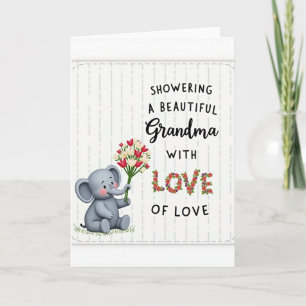 Sweet Grandma Floral Love Card
