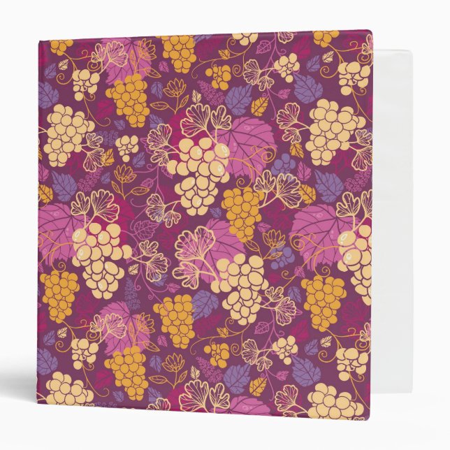 Sweet grape vines pattern background binder (Front/Inside)