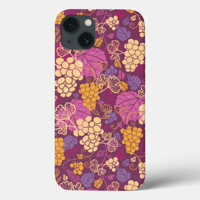 Sweet grape vines pattern background Case-Mate iPhone case (Back)