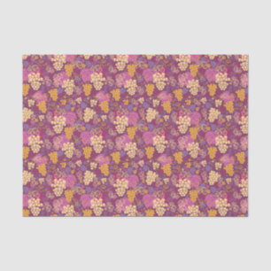 Sweet grape vines pattern background tissue paper