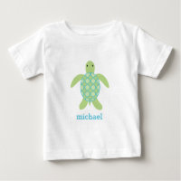 Sweet Green and Blue Baby Turtle
