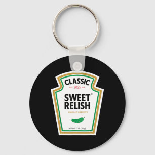 Sweet Green Pickle Relish Funny Diy Halloween Cost Keychain
