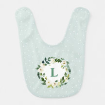 Sweet Greenery Floral Wreath Monogram