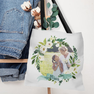 Sweet Greenery Wreath Mimi Photo Tote Bag