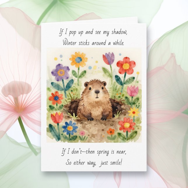 Sweet Groundhog Day Poem Card (Creator Uploaded)