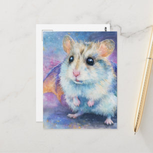 Sweet Hamster Dragon Postcard