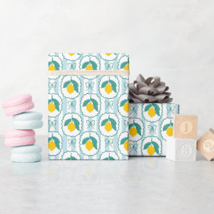 Sweet Hand Drawn Lemon Pattern Wrapping Paper Roll