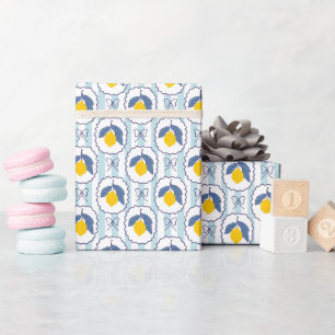 Sweet Hand Drawn Lemon Pattern Wrapping Paper Roll