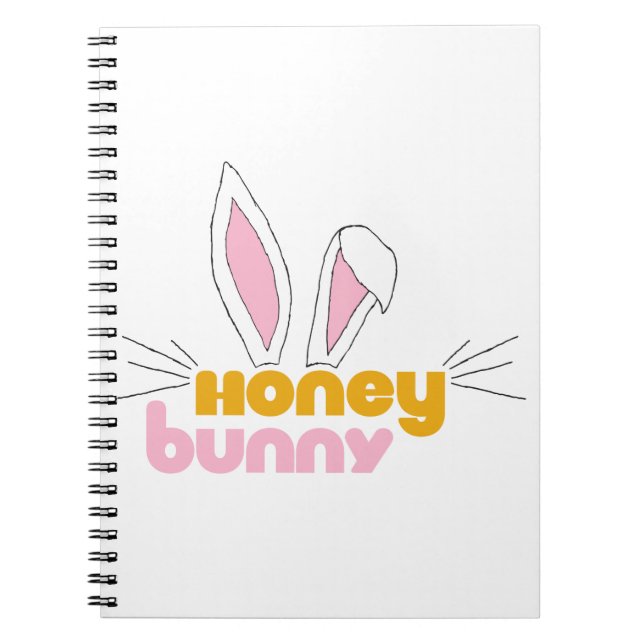 Sweet Happy Hunny Bunny Honey Rabbit Art Notebook (Front)
